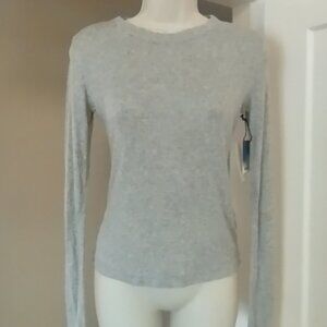 Abound Heather Gray Women's Long Sleeve T-Shirt - MEDIUM